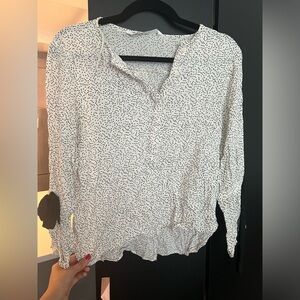 Polka dot office blouse